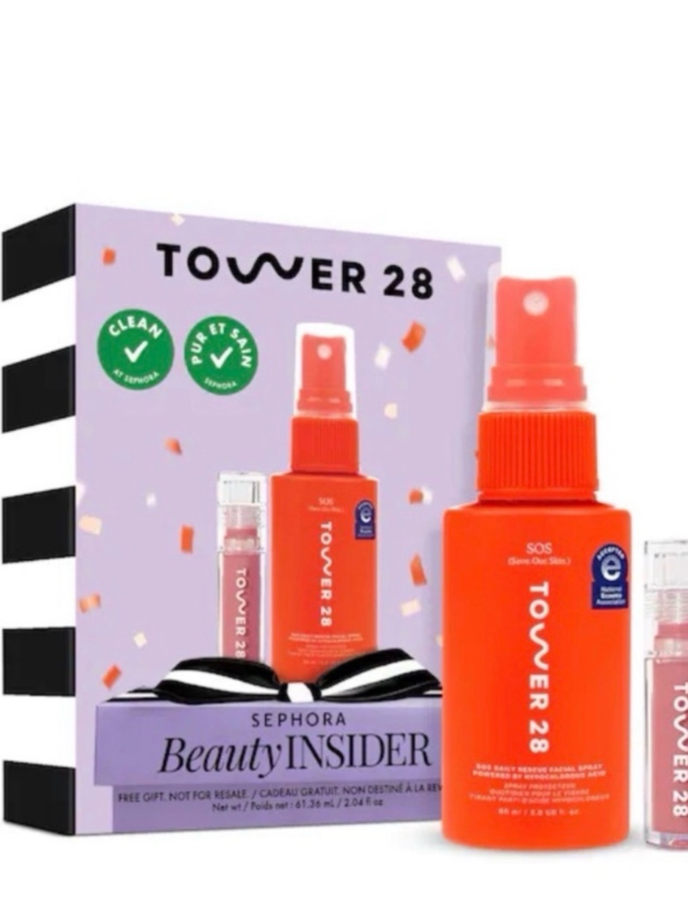 Tower 28 SOS Hydration Mist (Travel Sized) & Lip Gloss Duo